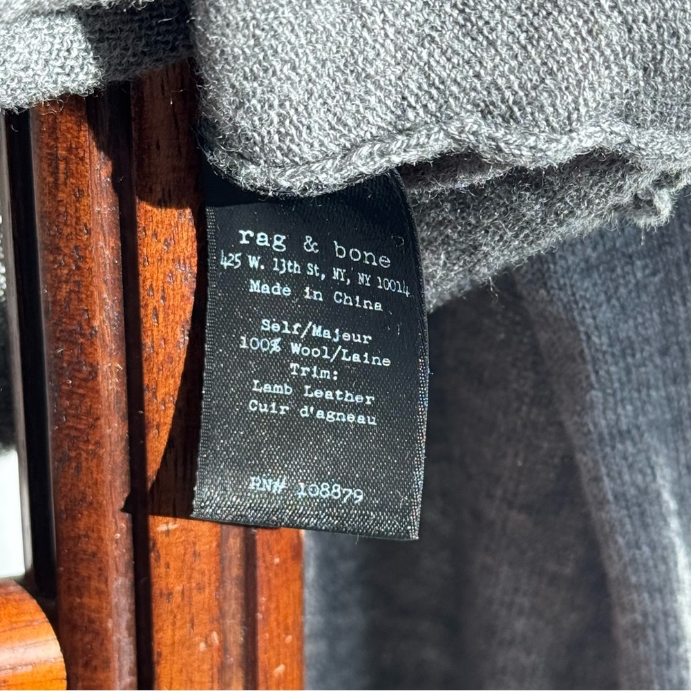 Rag & Bone Women’s Gray Wool Crewneck Sweater Size M Slim Fit - Picture 5 of 10